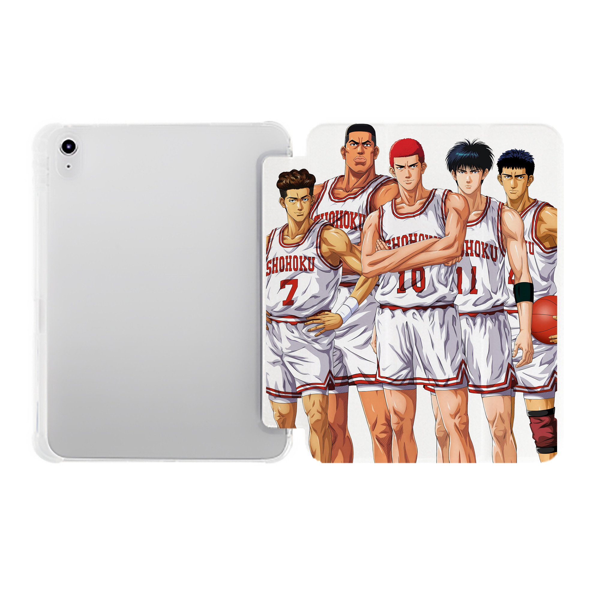 （画像用） SLAM DUNK／スラムダンク IPad ケース ペン収納付き 三つ折りスタンド PUレザー×シリコン 対応機種9.5/10.5/10.9インチ